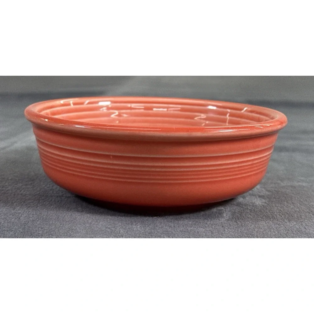 Vintage Fiesta Fiestaware 5 1/2 Berry Bowl Coral Cantaloupe Color Bnfts Charity